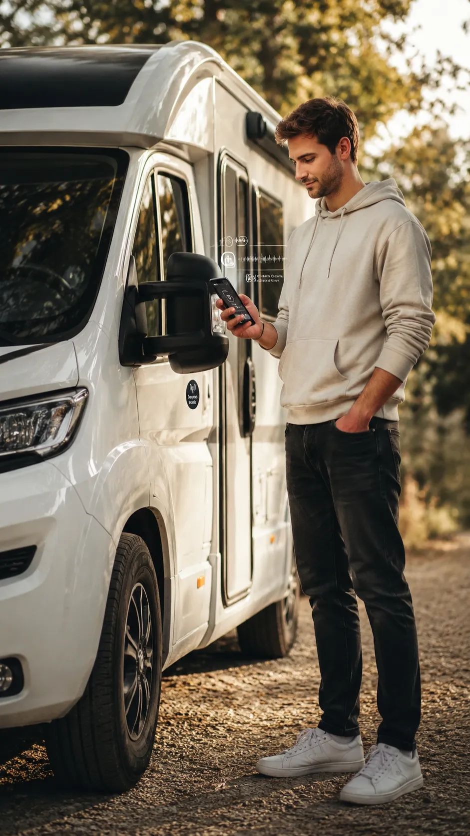 Digitale Interaktion im Showroom — NFC Audio am Camper