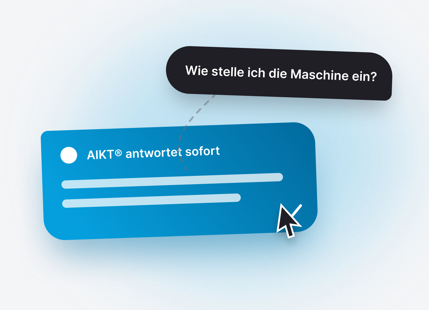 Illustration: Wiederkehrende Rückfragen unterbrechen den Arbeitsalltag und kosten wertvolle Zeit